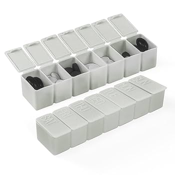 Amazon.com: Fouews Weekly Small Pill Organizer, 7 Day Pill
